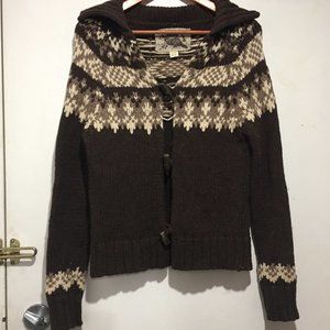 ROOTS WOOL CARDIGAN SWEATERS SIZE XL